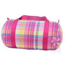 Seersucker Duffel Bag Popsicles Plaid