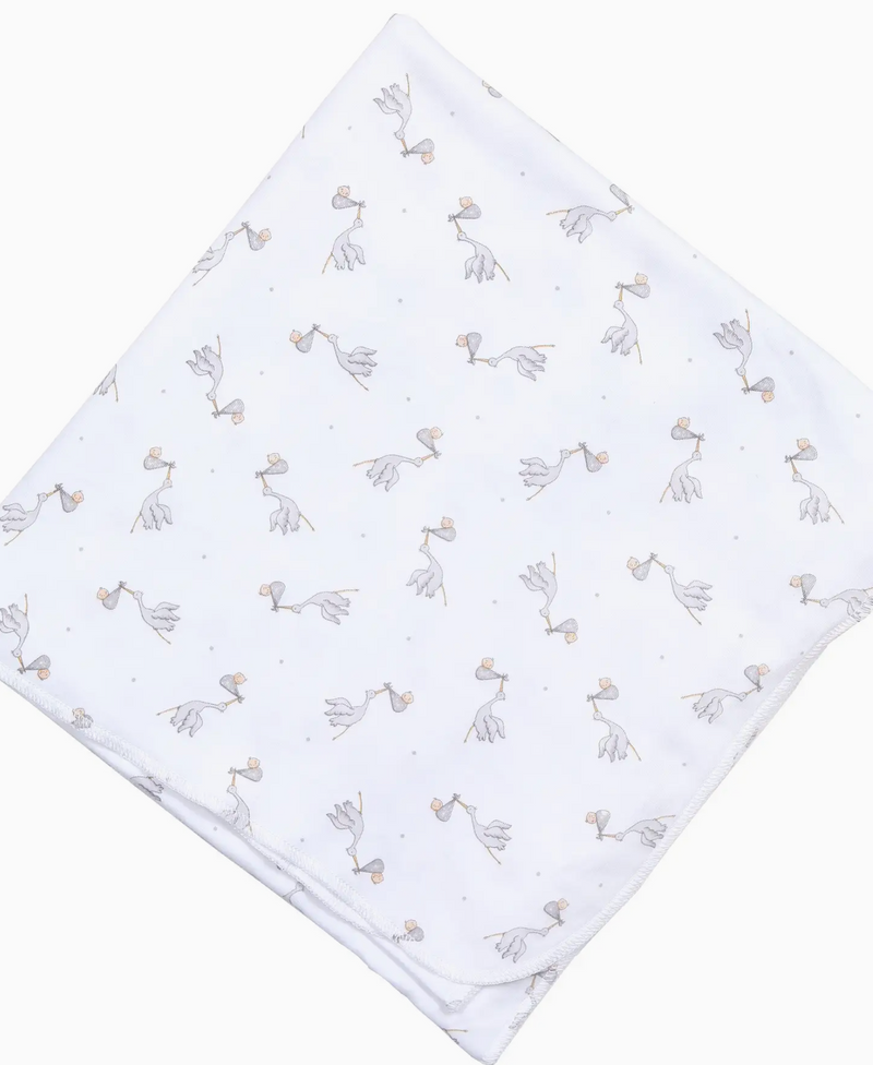 White Worth the Wait Printed Swaddle