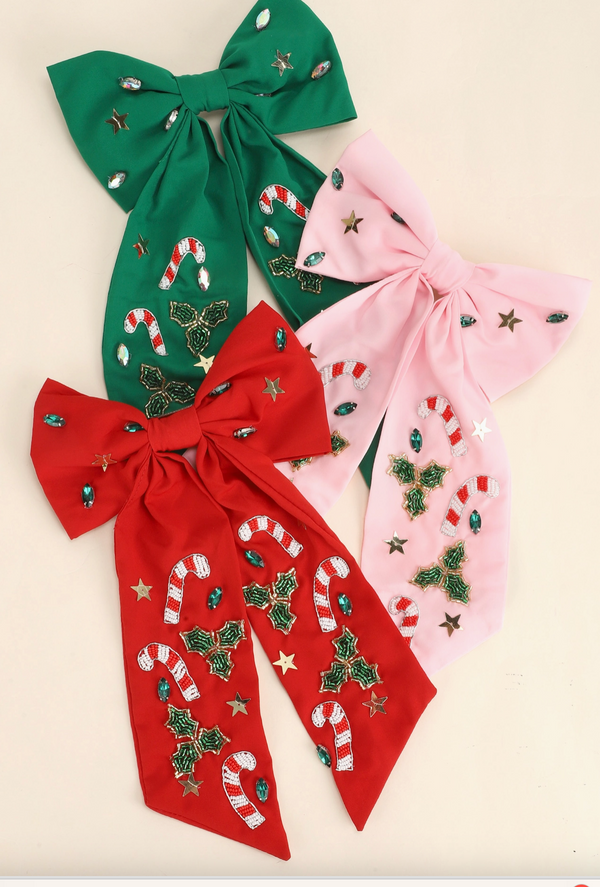 Candy Cane Bow