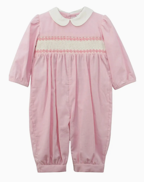 Pink Smocked Cordurory