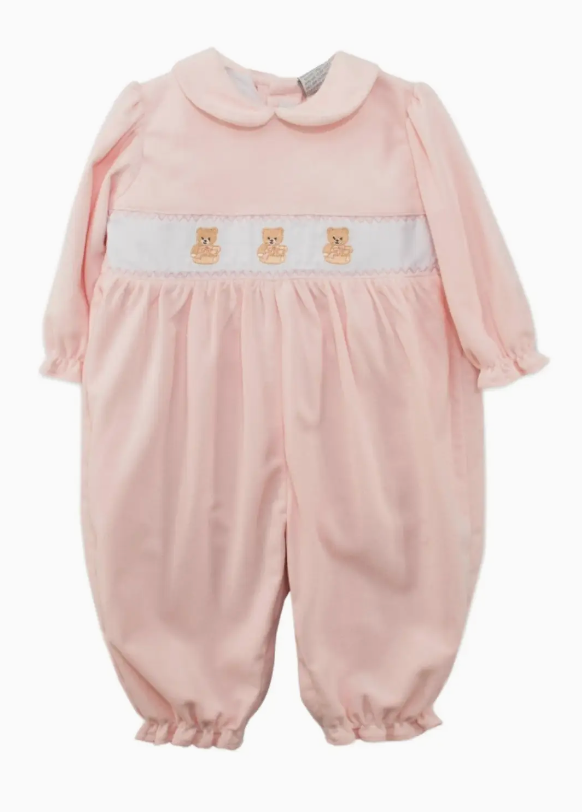 Girl Smocked Teddy Bear