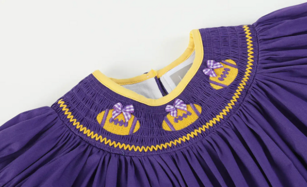 LSU Smocked Dress