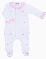 Baby Bow Ruffle Footie