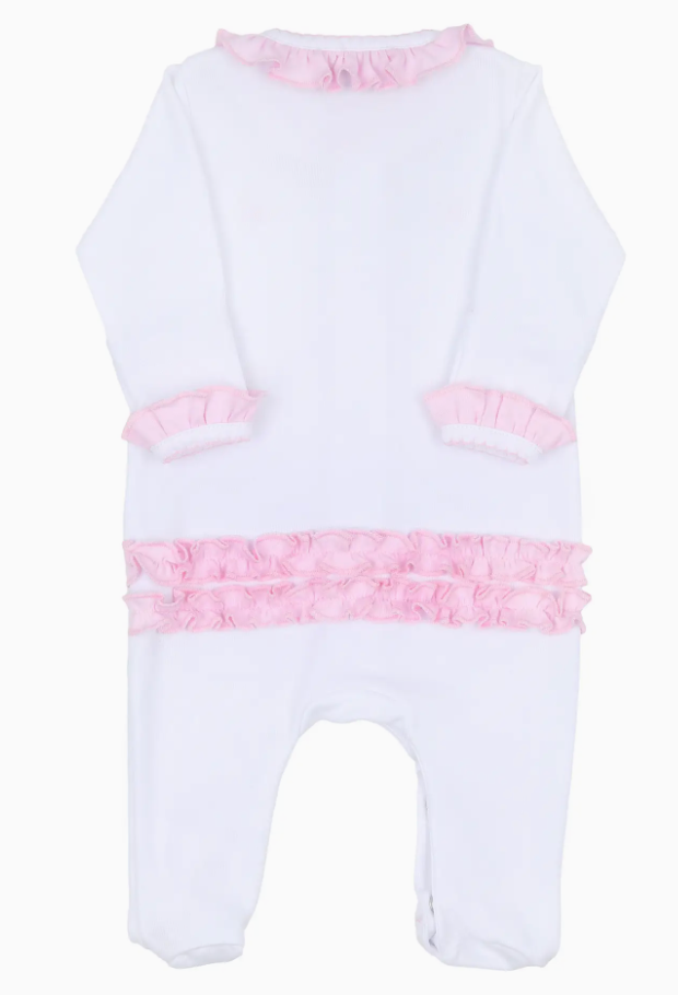 Baby Bow Ruffle Footie