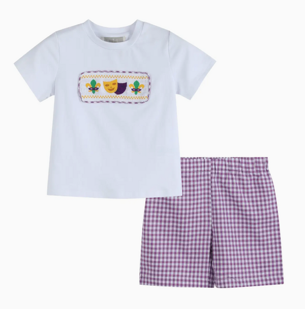 Mardi Gras Tee & Short Set