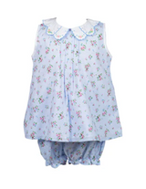 Bea Blue Floral Dotted Bloomer Set