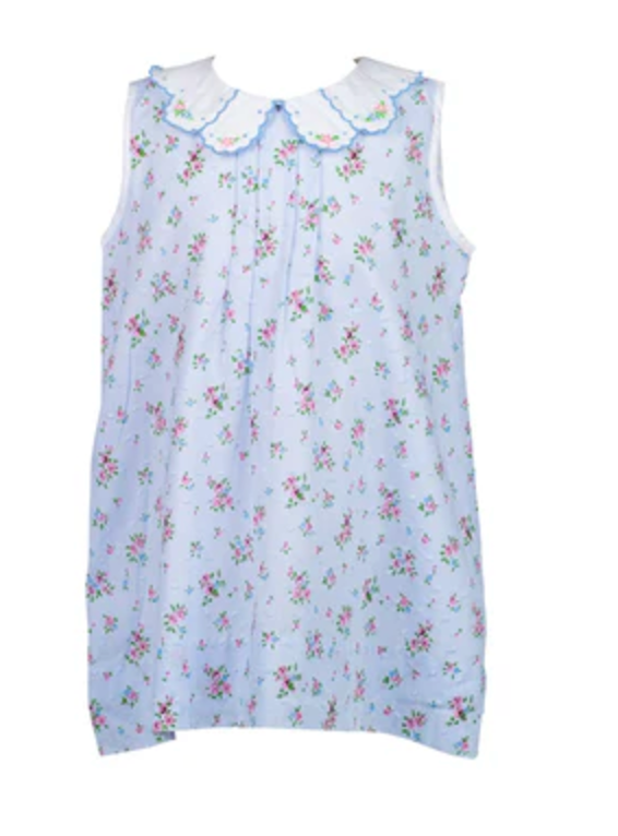 Bea Blue Floral Dotted Swiss Dress