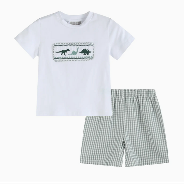 Dinosaur Smocked Tee Set