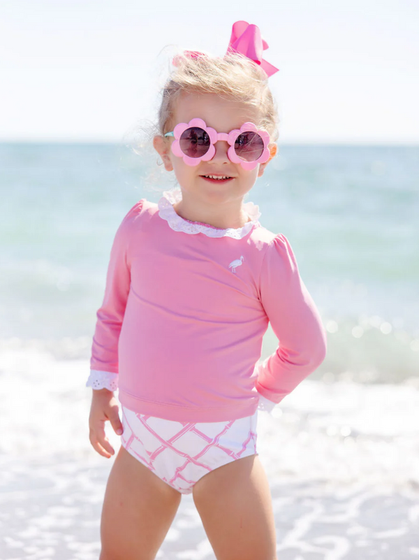 Winnie's Wave Spotter Swim Shirt- Hamptons Hot Pink